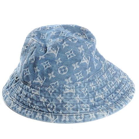 louis vuitton bucket hat denim